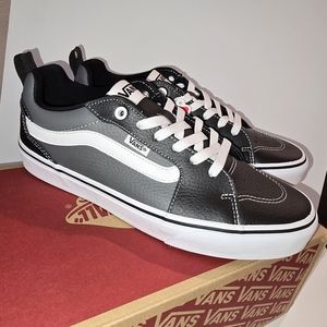 Mens VANS Filmore low tops 2 tone leather gray/black sz 8